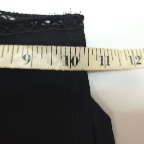 Adrianna Papell Womens Large Black Slit Sleeve V-Neck Tunic Blouse Shirt Top - Picture 7 of 8